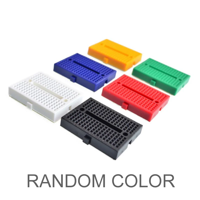 5pcs Mini Colored 170 Tie Point Solderless Breadboard Prototype with Buckle Mini 170 Point Breadboard