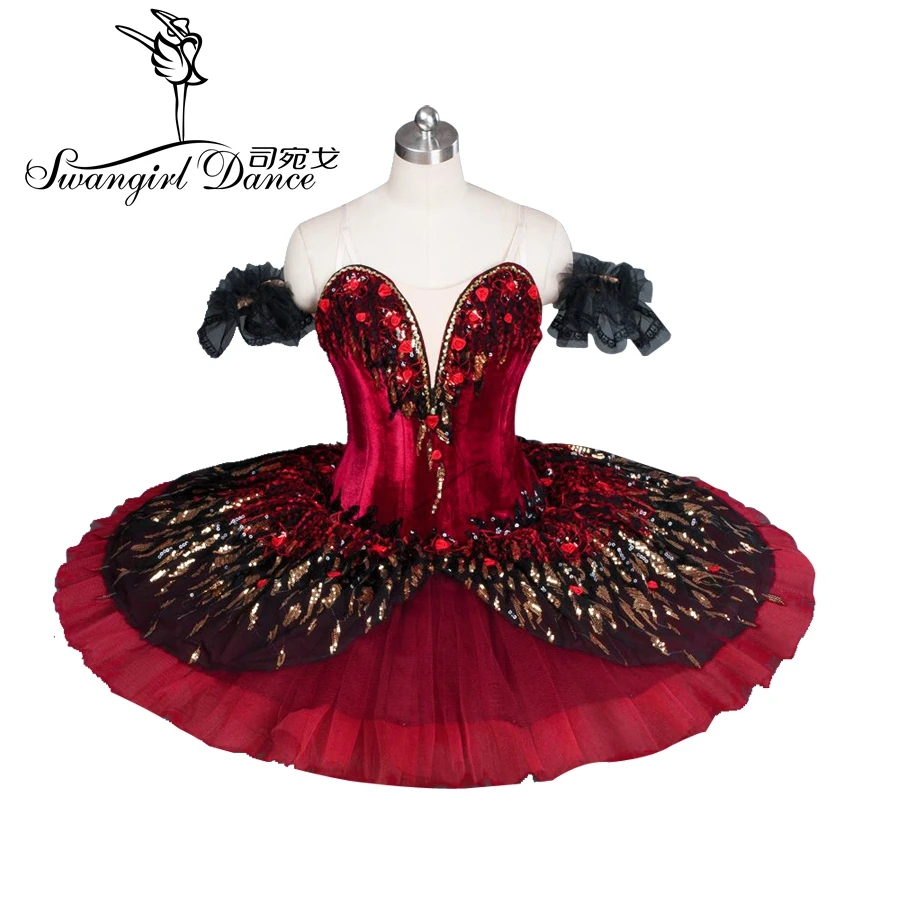 adult red black swan lake classical ballet tutu child professional performance ballet costume for girlsBT9045A