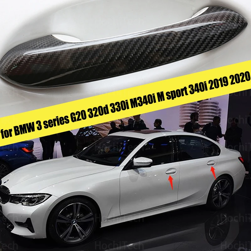 

Car Styling Real Carbon Fiber Outer Door Handle Cover for BMW 3 Series G20 320d 330i M340i M Sport 340i 2019 2020