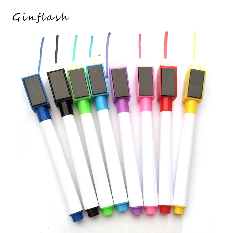 Ginflash – stylo marqueur pour tableau blanc magnétique, effaçable, 8 couleurs, pour céramique, verre, bureau, école