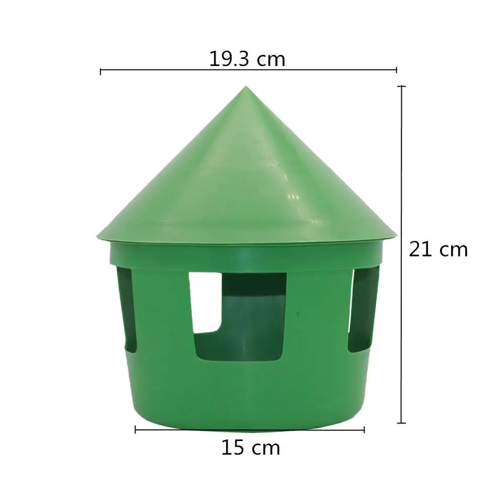 Pigeon Feeder House Design Cover Feeding Food Dispenser Sand Case Multi Functional Pet Birds Parrot Container Plastic Dustptoof