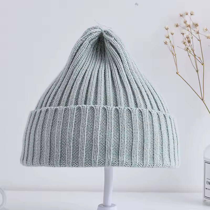 Baby Kids Ribbed Knitted Beanie Hats For Girls Boys Casual Toddlers Windproof Cap 6M-4Years Baby Photography Props Accessories - Image 4