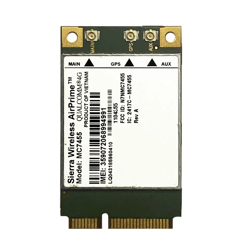 Imagem -03 - Lte 4g Cartão Mini Pci-e Fdd-lte Tdd-lte 4g Módulo Cat6 Placa de Rede para Computador Portátil Mc7455