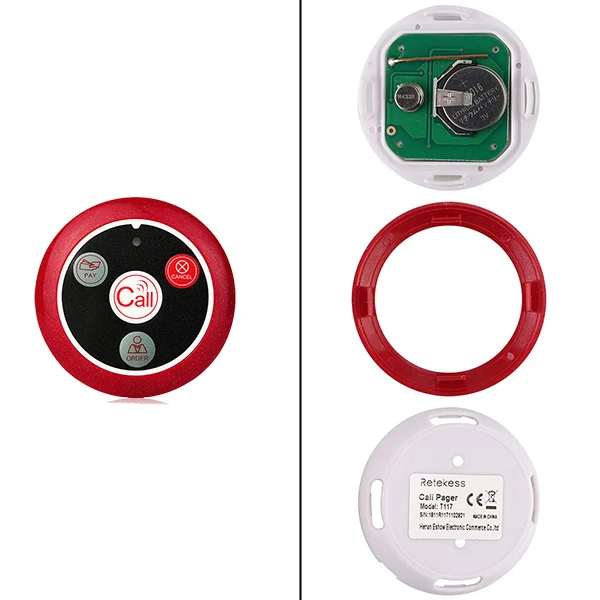 Retekess T128 Restaurant Pager Drahtlose Kellnerrufsystem 2 Uhr Empfänger + 10 stücke T117 Ruftaste Für Cafe Klinik – Detail 28