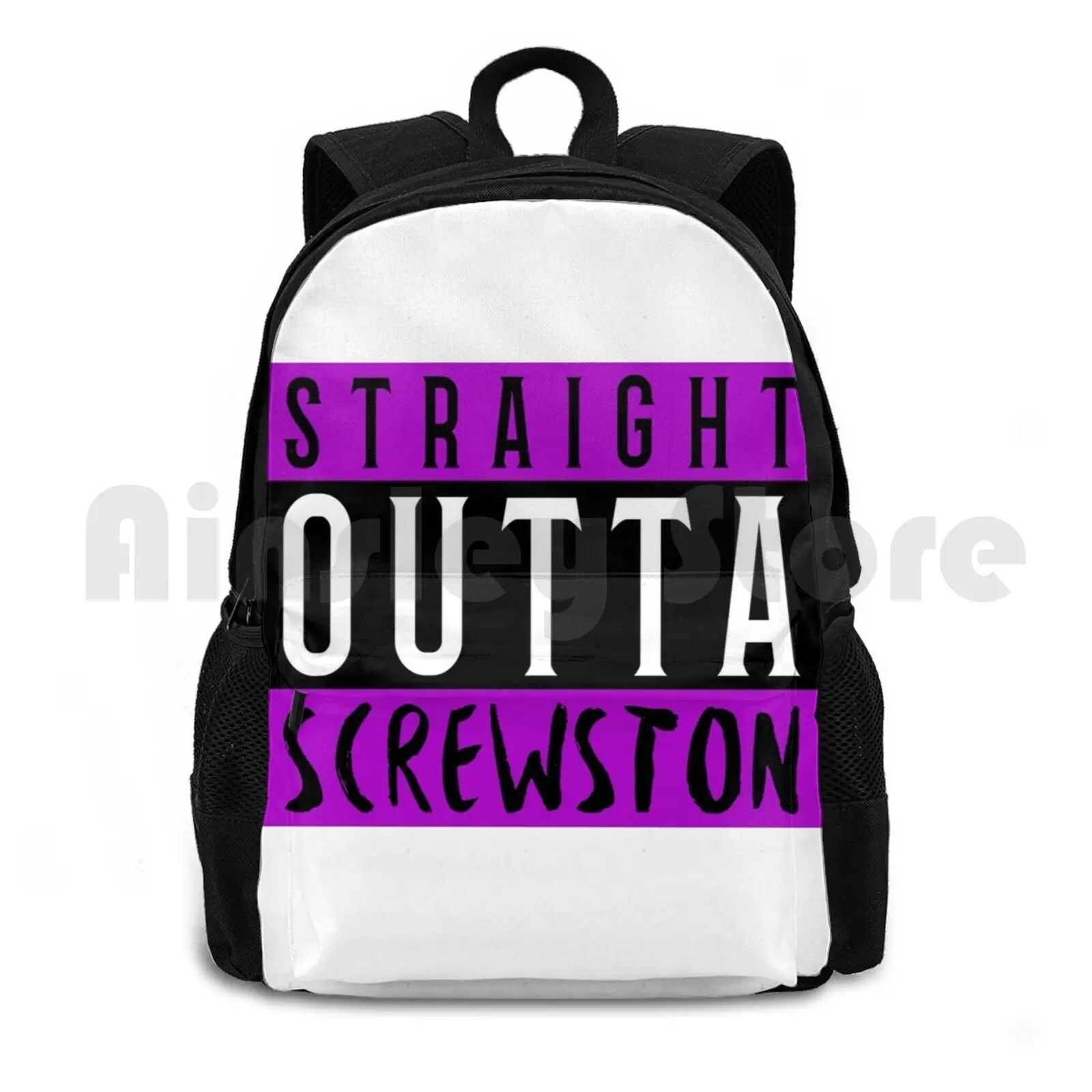 Straight Outta Screwston Outdoor Hiking Backpack Riding Climbing Sports Bag Bayou City Houston Space City H Town City Texas