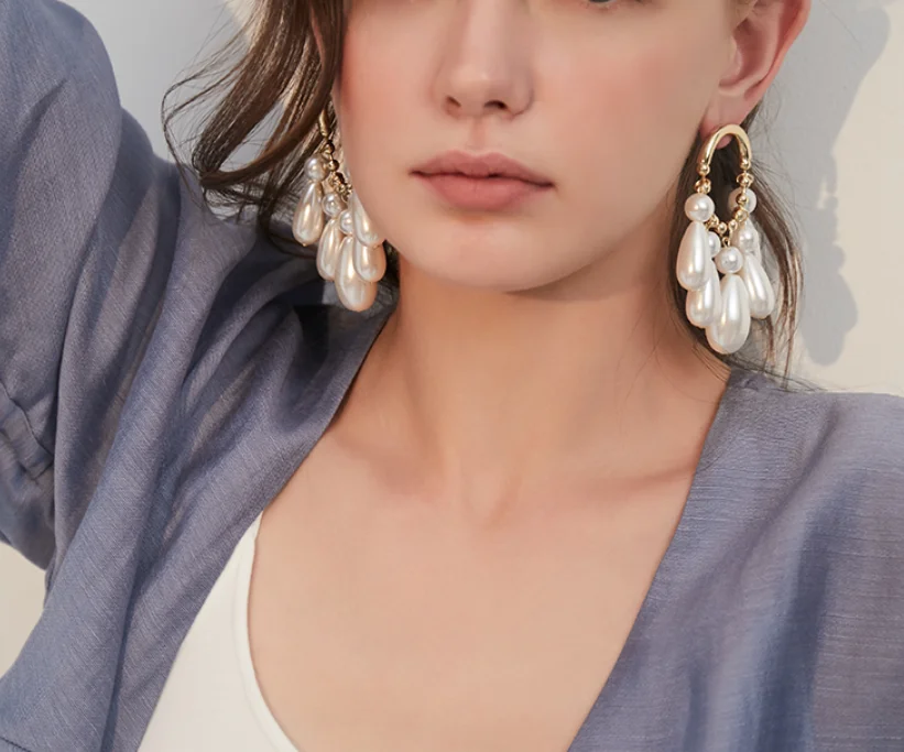 2023 trend Simple earrings tassel Stud Unusual earrings long section of fashion jewelry for women