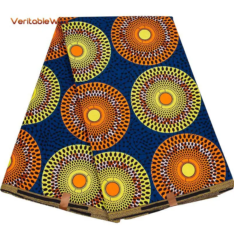 Fashion Ankara African Printed Wax Fabric 100% Cotton High Real Wax Pagne For long Dress Sewing Crafts Loincloth Tissu 24FS1403