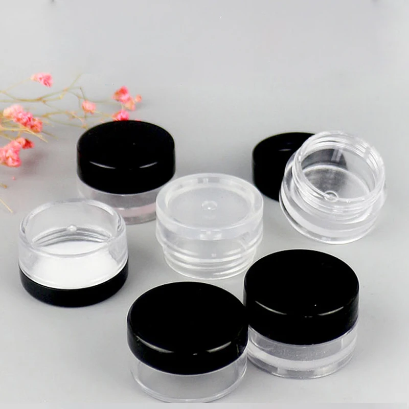 10pcs 2g/3g/5g/10g/15g/20g Plastic Empty Clear Cosmetic Jars Makeup Container Lotion Vials Face Cream Box Sample Pots Gel Bottle