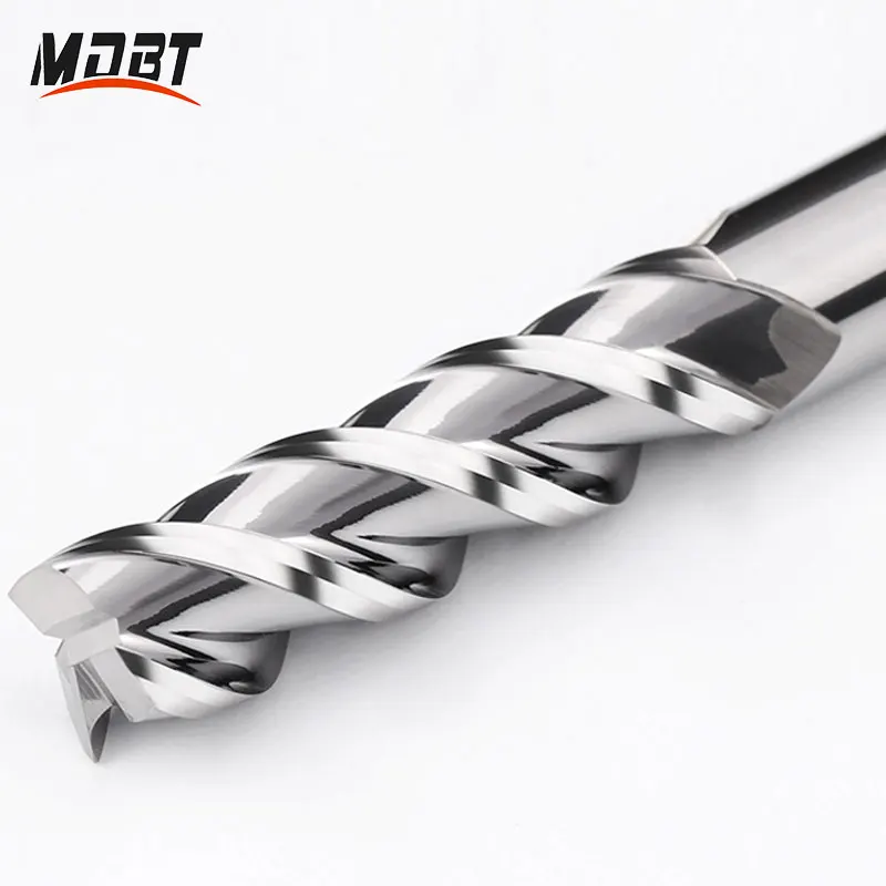 3 flauto fresa in metallo duro tungsteno HRC55 fresa CNC strumento 1mm- 20mm per alluminio acrilico legno rame plastica