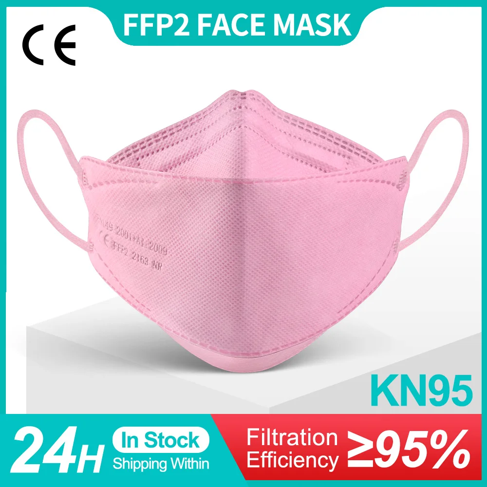 Mascarillas coreanas FFP2, tapabocas de 4 capas KN95, antiniebla, certificado CE