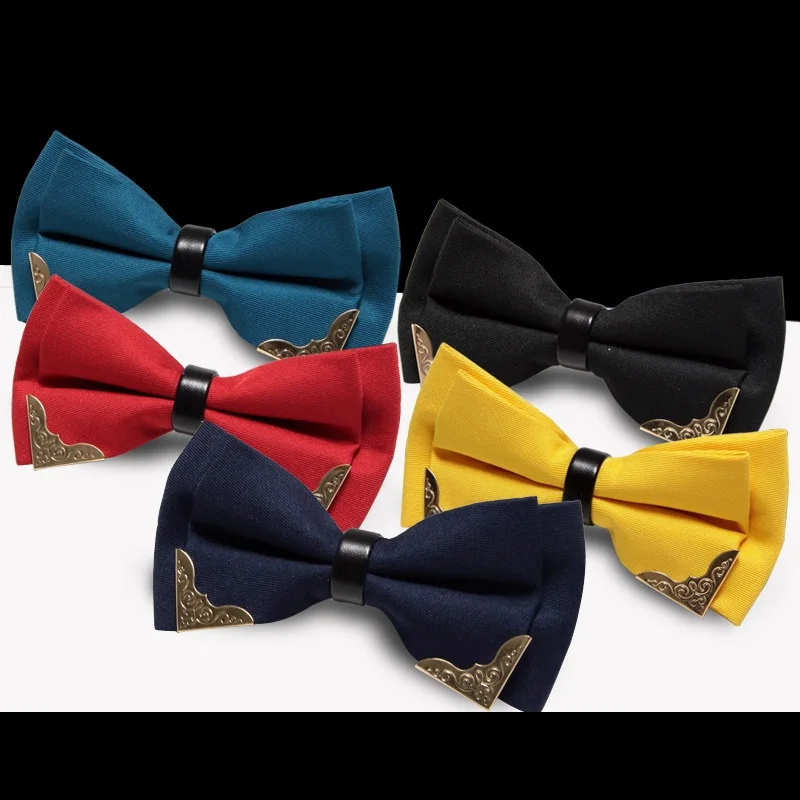 

Men Bow Ties Pre-tied Butterfly Mariage Gift Shirt Metal Cravate Bowtie Men Wedding Party accessories