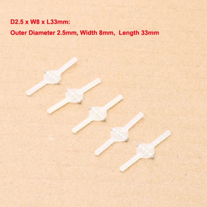 10PCS New Light-Weight Round Pivot Pin Hinges Loose Leaf Needle for RC Model Fixed Wing Aircraft Cabin Door Connect Adapter DIY