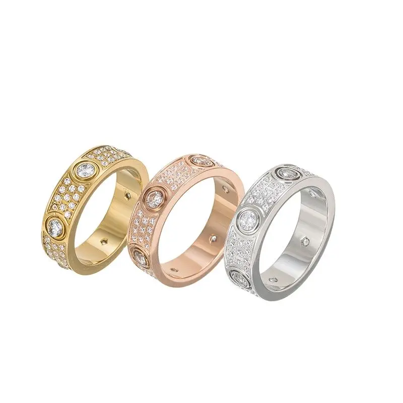 2023 Stainless Steel Ring With Stone full Crystal For Woman Girl woman rings