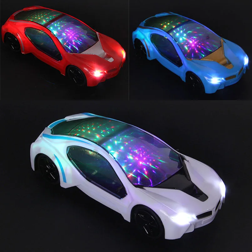 

Children 3D Electric Car Model Toy With Music Flashing LED Light Sports Car Vehicle Educational Universal Car Outdoor Boys Toys