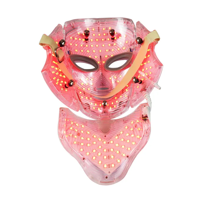 7 Color Led Mask With Neck Beauty Machine Photon Skin Rejuvenation Instrument Tools