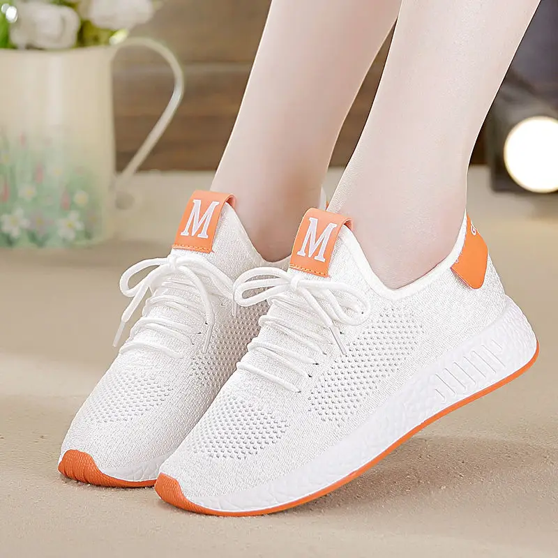 2021 mulheres correndo sapatos de malha tênis senhora respirável suave luz ginásio sapatos femininos andando jogging cesta femme