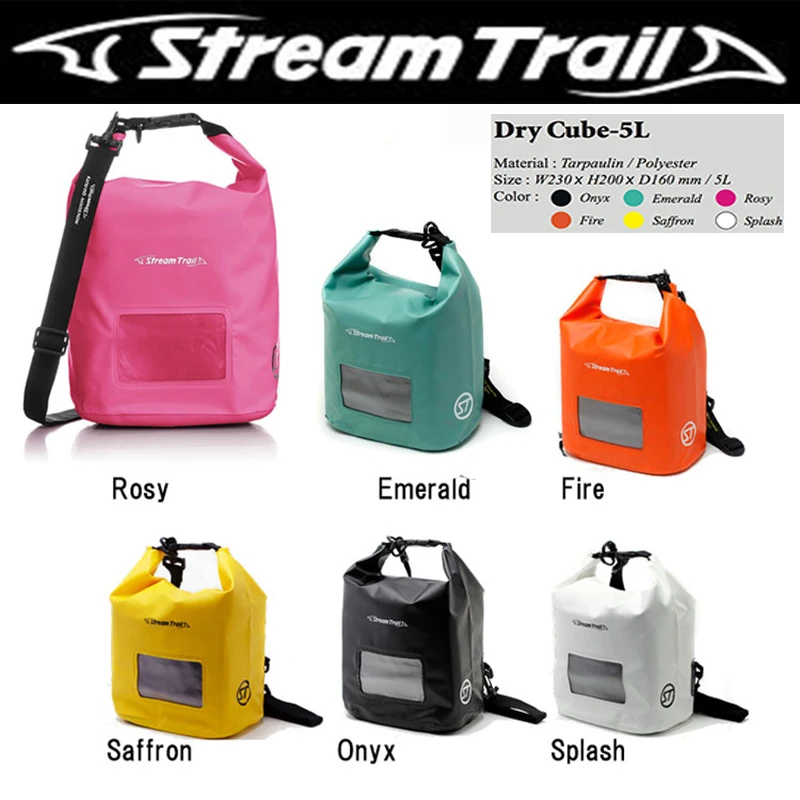 Stream Trail Waterproof Outdoor Dry Cube 5L Dry Bag Sack Water Resistant Roll-Top Closure