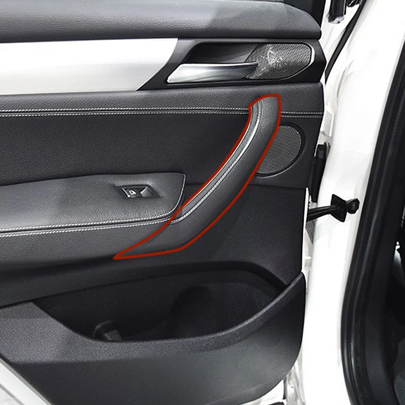 LHD RHD Interior Door Pull Handle With Leather Cover Trim Full Set For BMW X3 X4 F25 F26 2010-2016