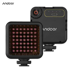 Andoer IR49S Mini IR Night Vision Light Infrared Photography Light for Video Camera Camcorder Built-in Rechargeable Battery