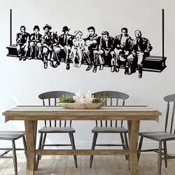 Solemn lunch pvc carved removable wall sticker, suitable for living room house decoration kitchen vinyl art decal SP-699