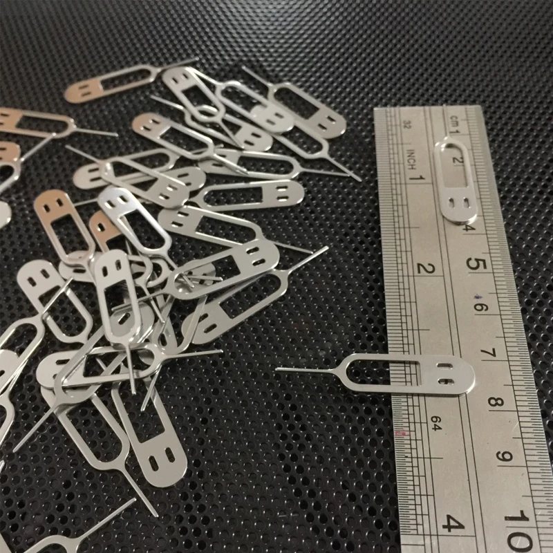 20-100pzs Expulsor de Bandeja SIM Universal de Metal Aguja de Extracción Abridor para Teléfono Móvil 6