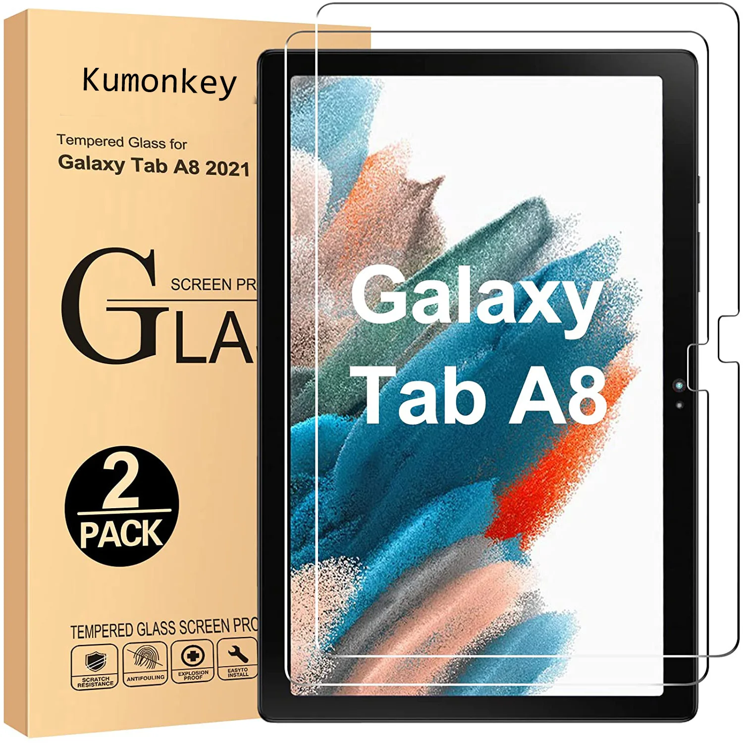 

Закаленное стекло 9H для Samsung Galaxy Tab A8 10,5 дюйма, 2 упаковки