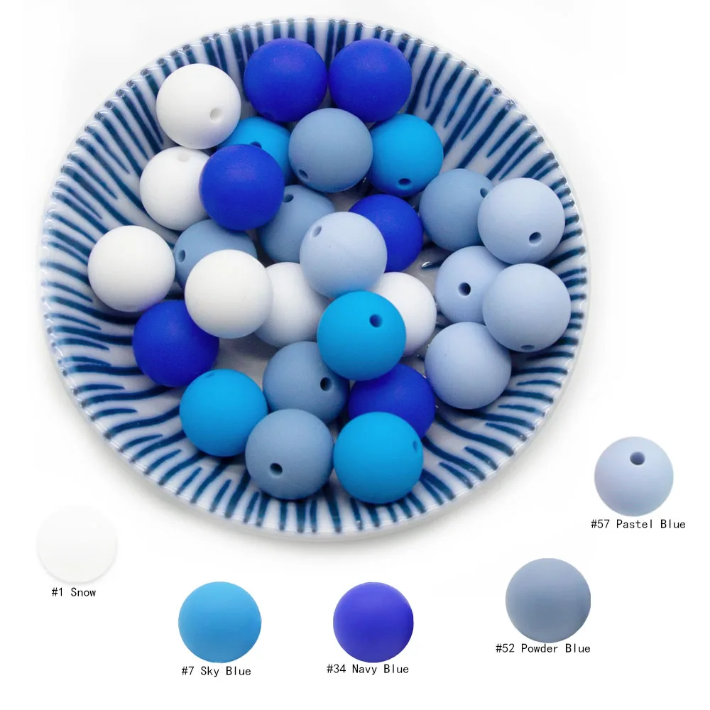 Cute-idea-Perle de dentition en silicone pour bébé, jouets de bricolage, sans BPA, qualité alimentaire, attache-sucette, bijoux exécutifs, environnement, 9mm, 20 pièces