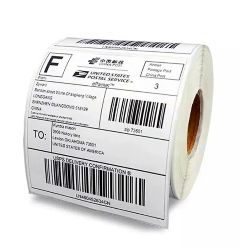 4x6 Inches Shipping Lable Direct Thermal Paper Sticker 100X100/150MM Adhesive Stickers 4-Inch Matching For Thermal Label Printer