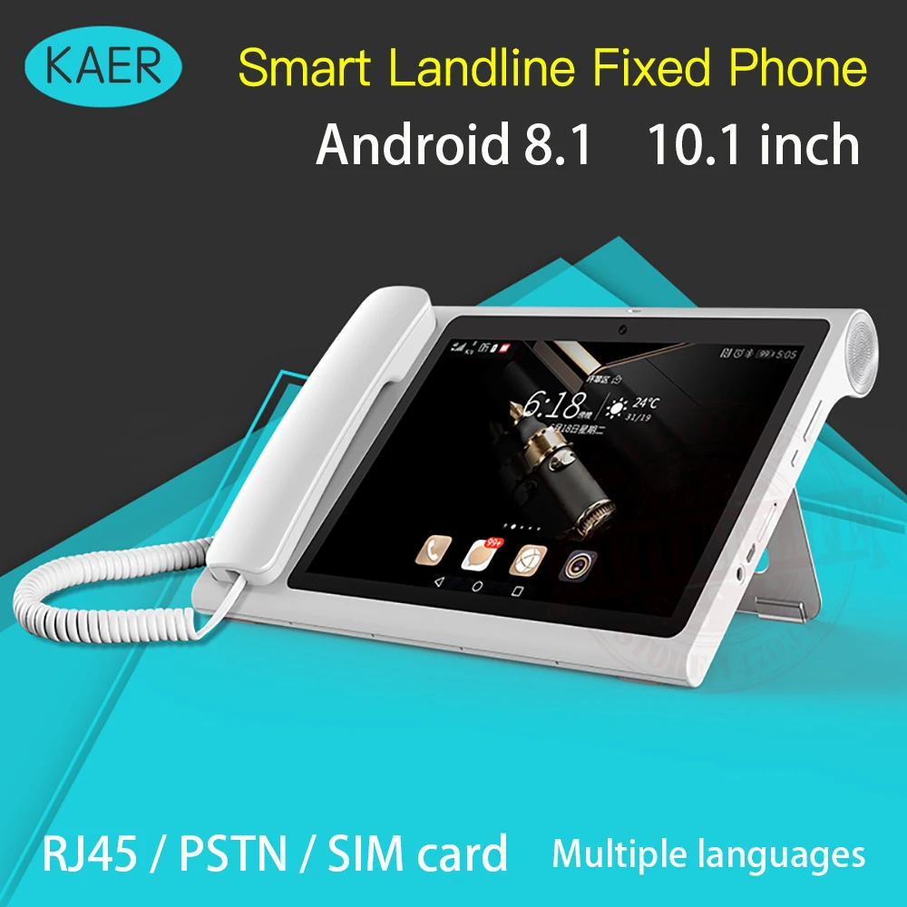 Smart VOLTE 4G PSTN Fisso Wireless schermo da 10.1 pollici di rete fissa Android8.1 videocitofono glob universale anziani WIFI video telefono