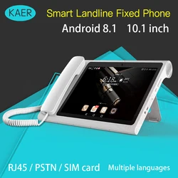 Smart VOLTE 4G PSTN Fisso Wireless schermo da 10.1 pollici di rete fissa Android8.1 videocitofono glob universale anziani WIFI video telefono cellulare