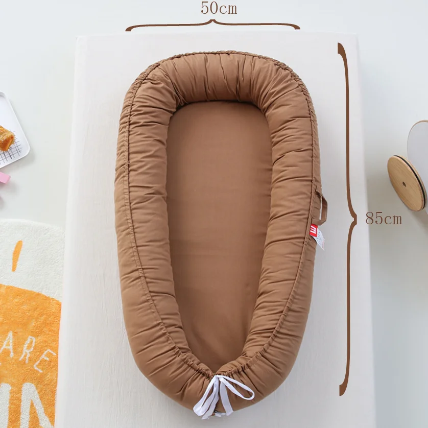 50*85cm Cotton Fabric Baby Nest Washable Toddler Bed Movable Crib Cunas Para El Beb  Portablebaby Bassinet for Baby Cot