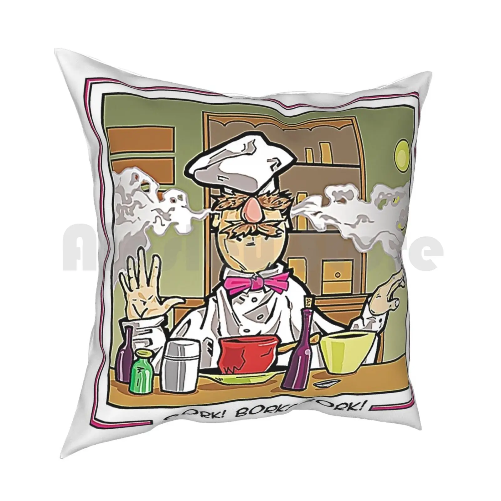 The Kitchen Swedish Chef Pillow Case Printed Home Soft Throw Pillow Chef Chef Funny Hunter S Thompson Jim Henson