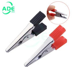 Hot  46mm Plastic Handle Test Probe Metal Alligator Clips Connector Connect Socket Plug for Battery