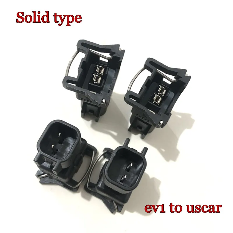 

4pcs Solid type ev1 to uscar adaptor ev1 to ev6 ev14 for bosch fuel injector connector adaptor clip