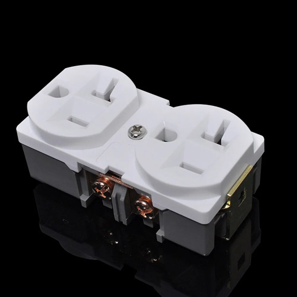 2 Buah/4 Buah Soket Listrik Hitam HIFI US 20A Soket Wadah Daya AC Distributor Tembaga Merah