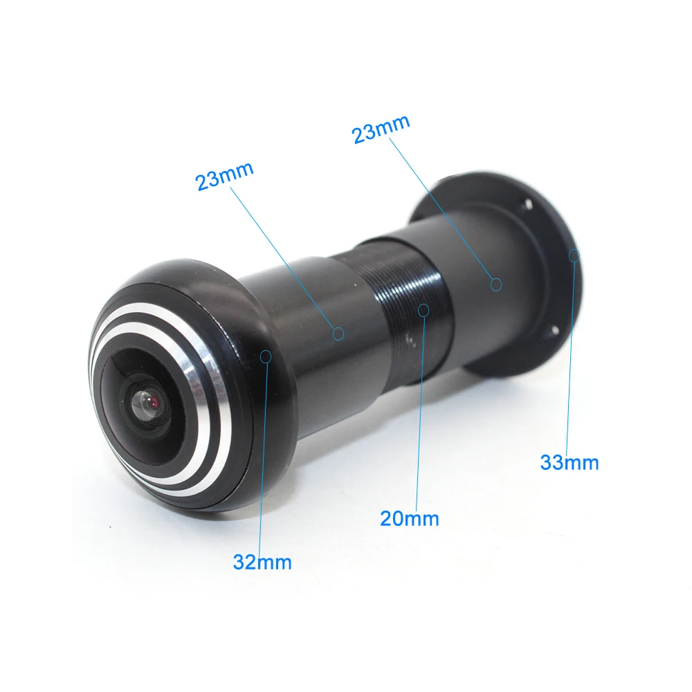 Vsightcam HD 1080P Fisheye  Peephole POE IP Camera Mini Door Eye Hole Camera  P2P Network Surveillance Camera Security