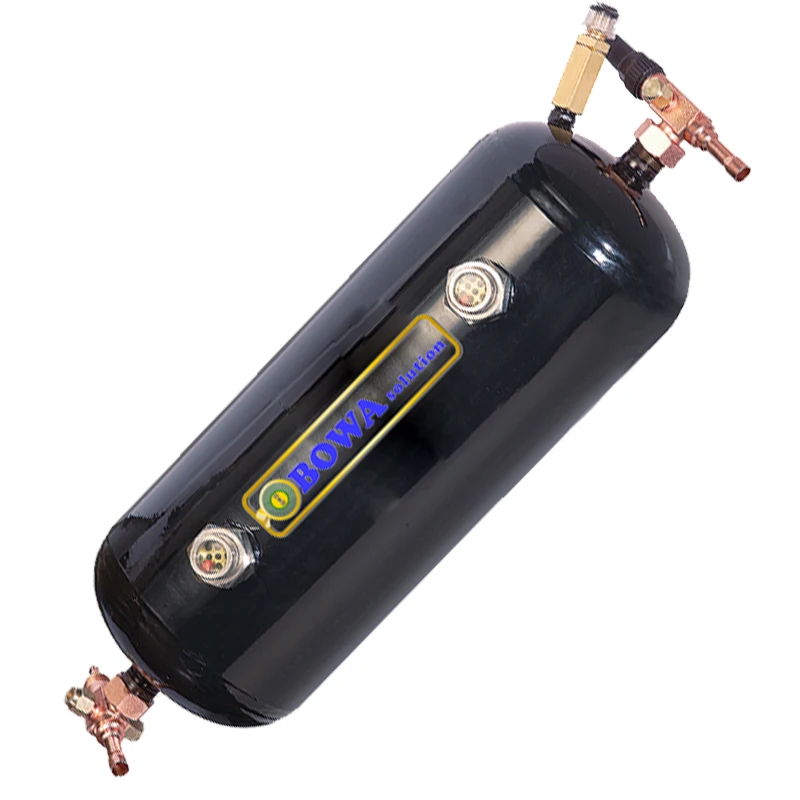 BOR-19 Oil Reservoir holding capacity is dependent on a number of system design factors such as oil return piping practice, etc.