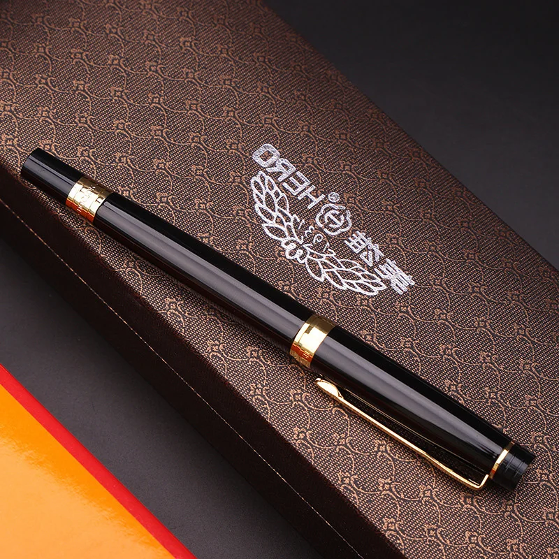 

1PC Hero Full Metal Business Iraurita Fountain pen 0.5mm ink pens Calligraphy Practice Writing Pens Office School Gift