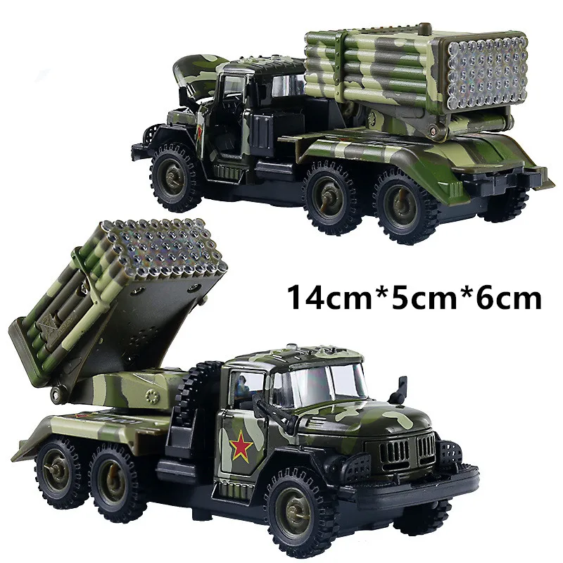 Kinderen Militaire Model, 1:36 Alloy Pull Back Geluid En Licht Rocket Kraan Auto, Missile Launcher Speelgoed, groothandel Hot Geschenken