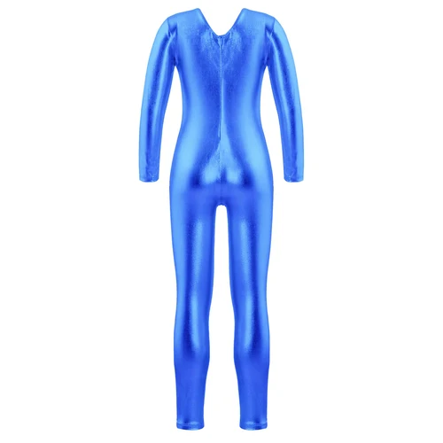 Imagen 2 del producto Leotardo de gimnasia para niños y niñas, traje de baile, mono de manga larga, escote redondo, leotardo de Ballet, Ropa de baile