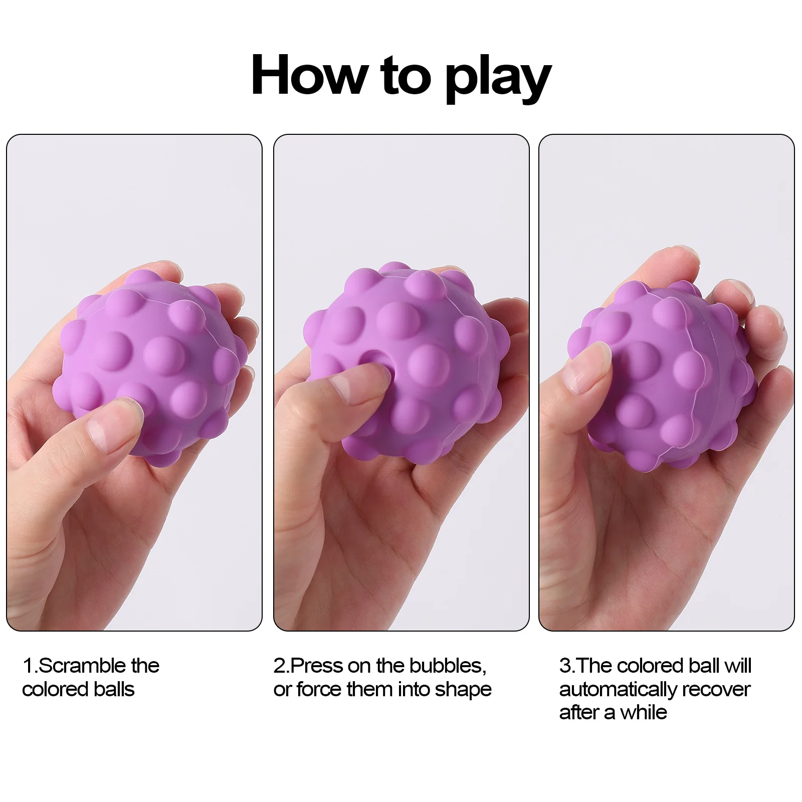 Pops Bubble 3D Ball Fidget Toy Decompression Finger Squeeze Toys For Kids Hand Pressure Fidget Interactive Sensory Toys