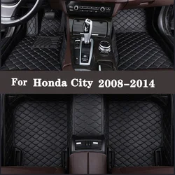 Custom car mats For Honda City 2014 2013 2012 2011 2010 2009 2008 Custom Auto Styling Decoration Leather Carpets Accessories Rug