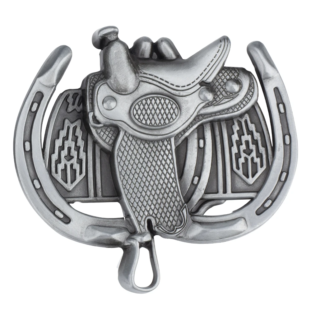 

Horse saddle shape equestrian belt buckle horse lover's belt accessories for men cowboy