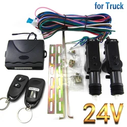 Dispositivo anti-roubo de travamento central de controle remoto de caminhão 24V à prova d'água 8114 2 portas 2 botões para carrinhos grandes grande funcional