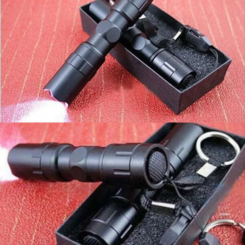 Portable Waterproof 8000LM Pocket LED Flashlight Zoomable LED Torch Mini Penlight Light AA buttery not included