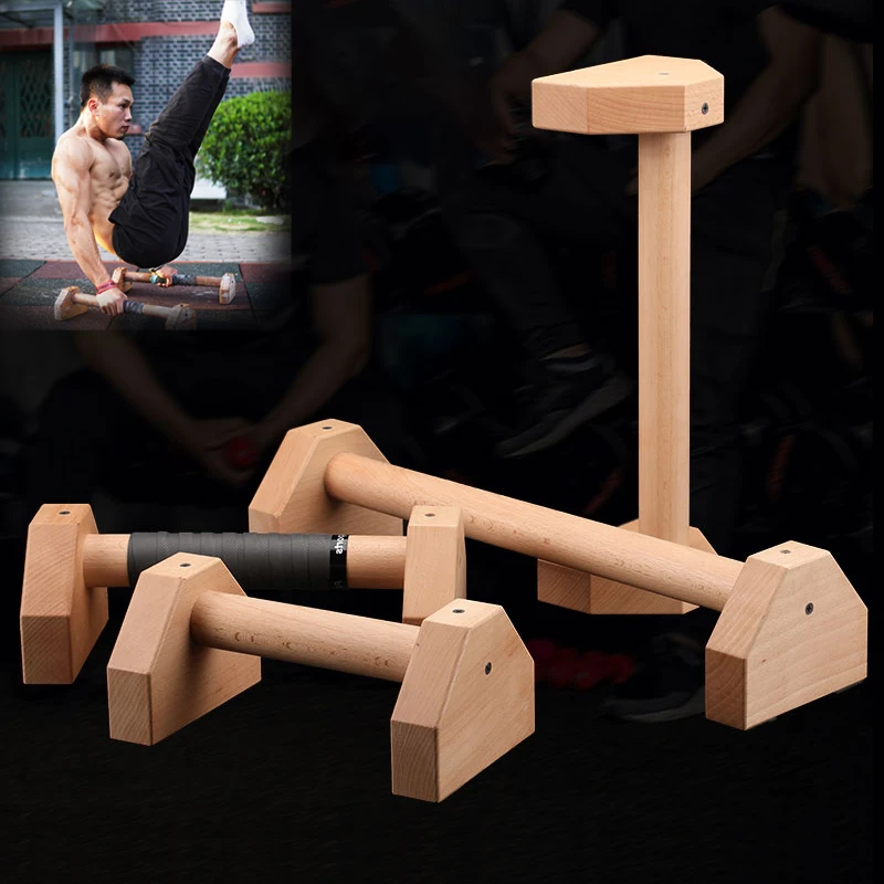 30CM/50CM Wooden Push Ups Stand Portable Home Gym Pushup Bars Fitness Equipments for Pectoral Muscle Training Handstand Exercise