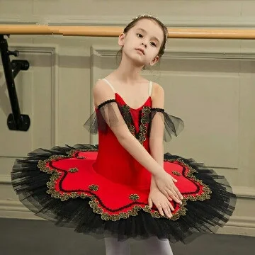 

New children's professional ballet skirt performance tutu suspender gauze skirt sequins little swan dance performance skirt