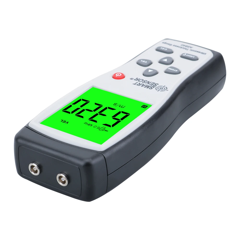 Digital Ultrasonic Thickness Gauge Sound Velocity Meter Metal Depth tester 1.2-225mm Smart Sensor AS840 with LCD display