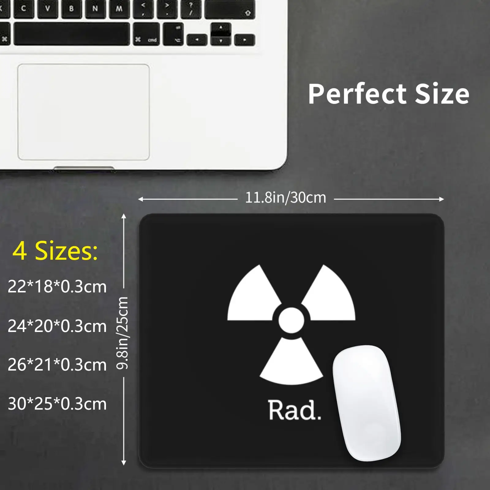 Putting The Rad In Radioactive. Mouse Pad DIY Print Cushion Rad Radiation Nuclear Physics Atomic Nucleus