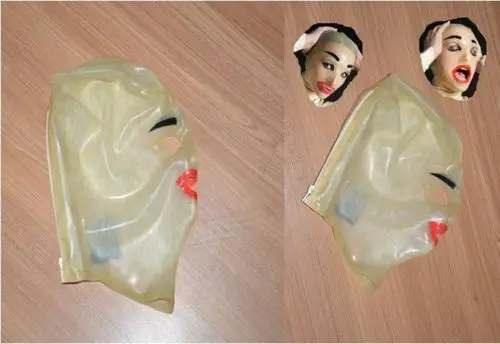 

Латексная резиновая маска Gummi 0,40 мм, капюшон, костюм для вечеринки, Хэллоуин